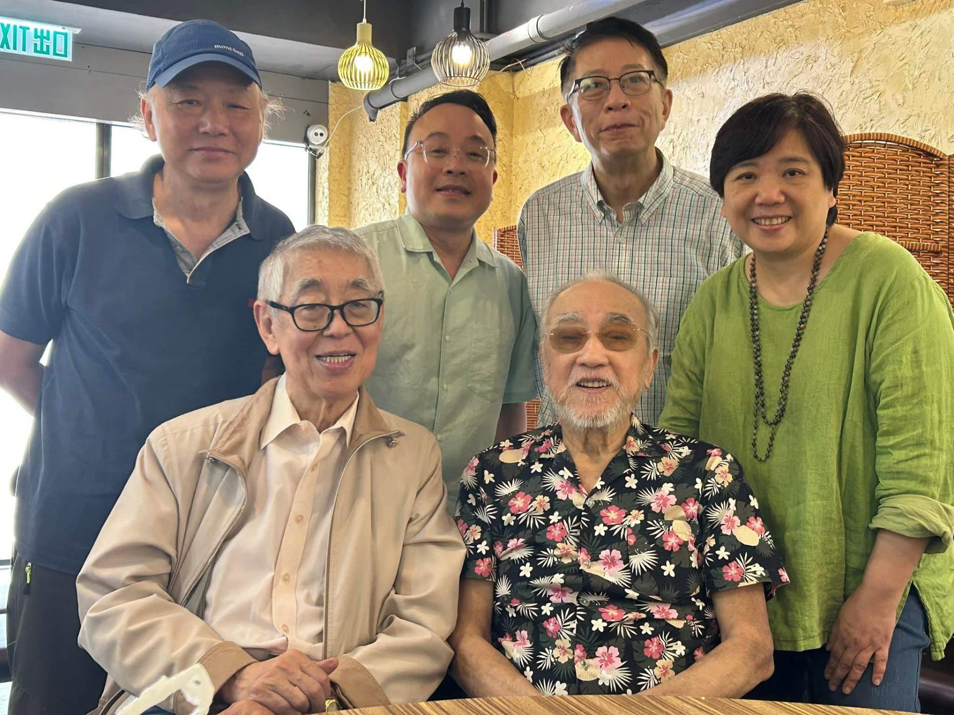 Lucas with Robert Chua and Hong Kong media veterans at a network gathering